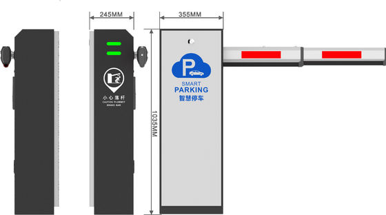van de de Wegbarrière van 220V 110V van de de Poortauto Barrière van de de Parkeerplaats de Elektronische Boom met LEIDEN Wapen LPR