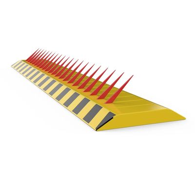 Automatische bandenmoordenaar met instelbare spikes en waarschuwingsborden
