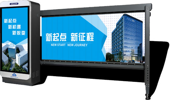 Aanpasbare armlengte Boom Barrier Gate met 200W LED-lichtvermogen en 440x868mm Reclame-schermgrootte